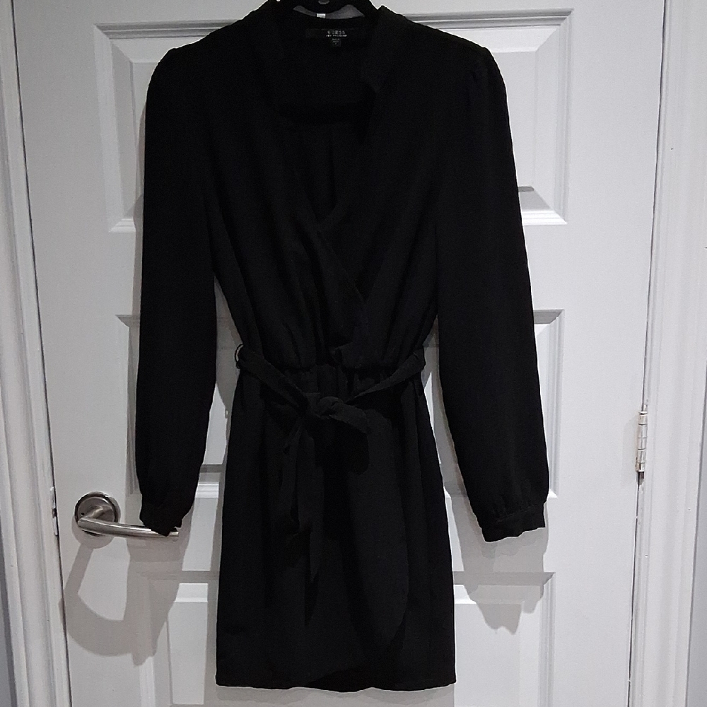 Guess Black Long Sleeve Dress